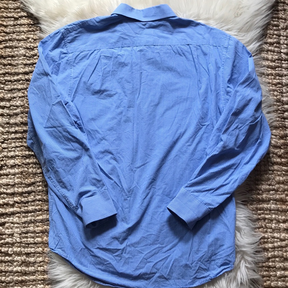 Izod Luxury Sport blue check button down shirt Med - Picture 8 of 8